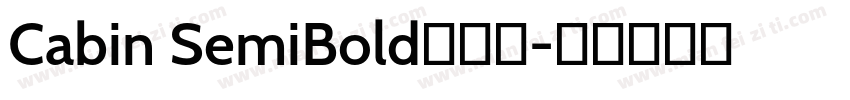 Cabin SemiBold手机版字体转换